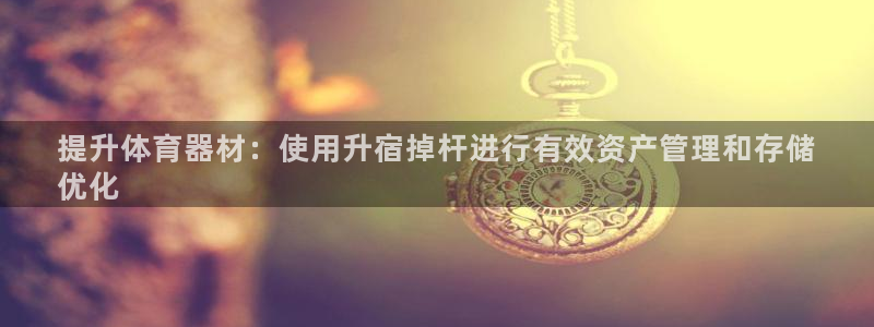 辉达开业：提升体育器材：使用升宿掉杆进行有效资产管理